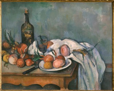 Natura morta con cipolle da Paul Cézanne